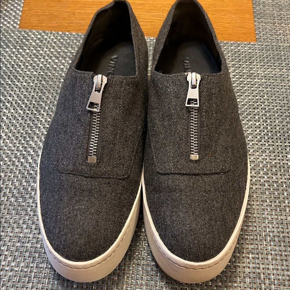 Vince woman’s  Charcoal Slip-On Loafers with Zipper
